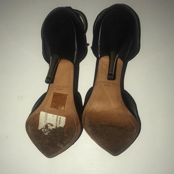 GIVENCHY Paris Black Leather Stiletto Size 37 - Picture 6 of 12